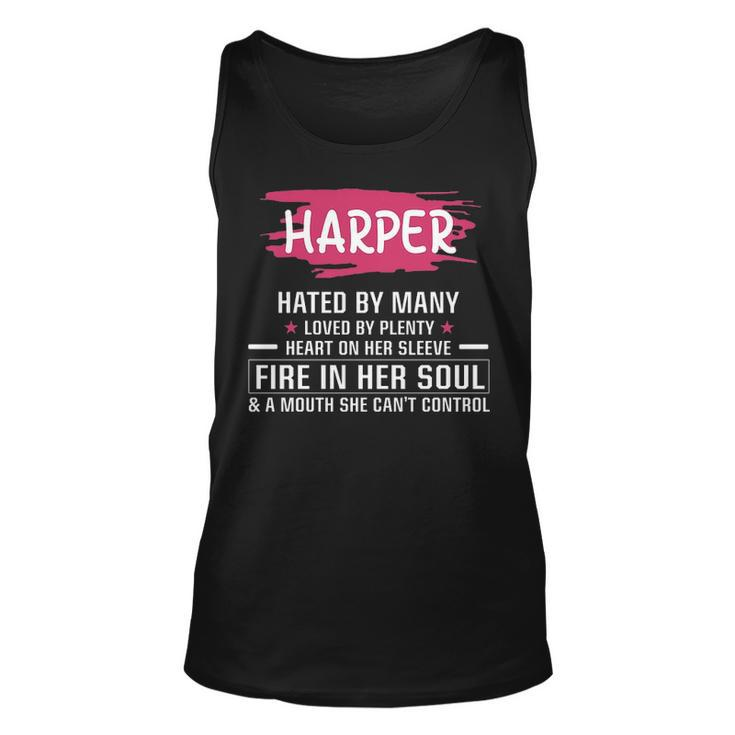 Harper Name Gift Harper Hated By Many Loved By Plenty Heart Her Sleeve V2 Unisex Tank Top