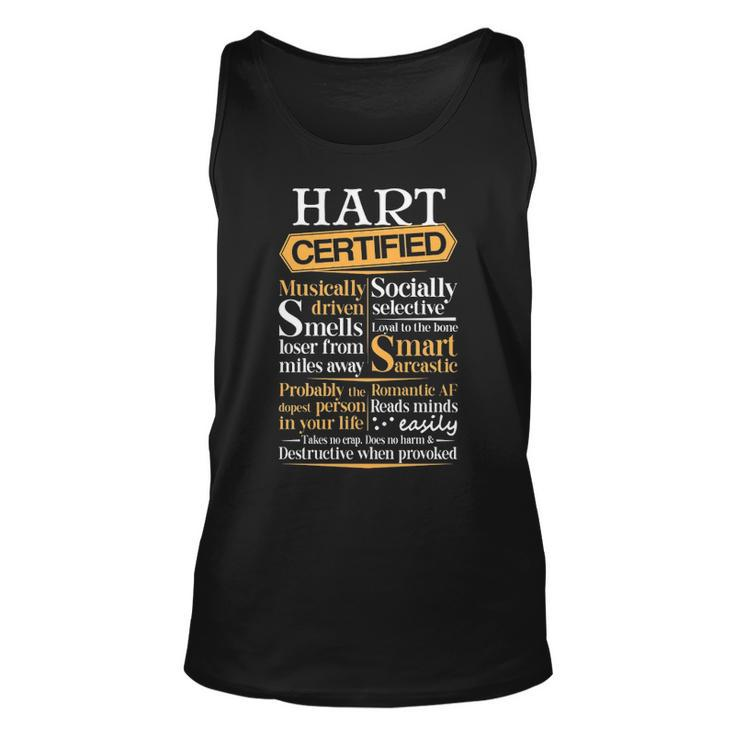 Hart Name Gift Certified Hart Unisex Tank Top