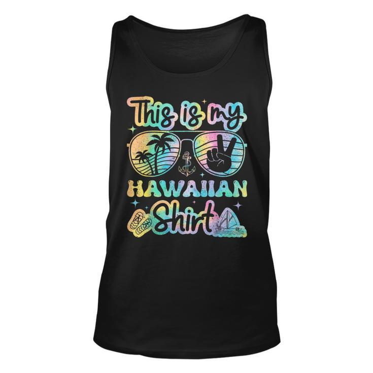 This Is My Hawaiian Tropical Luau Costume Party Tie Dye Cute Tank Top
