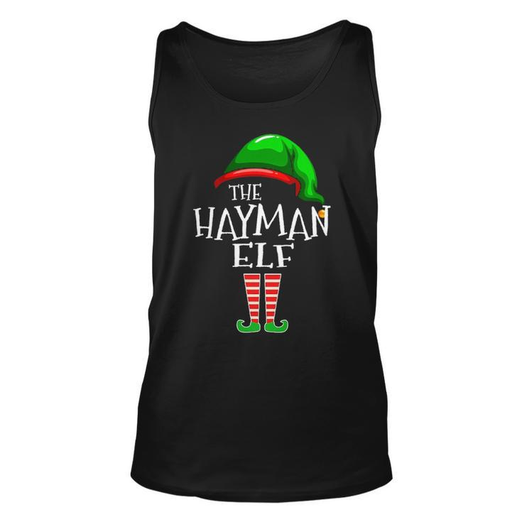 Hayman Name Gift The Hayman Elf Christmas Unisex Tank Top