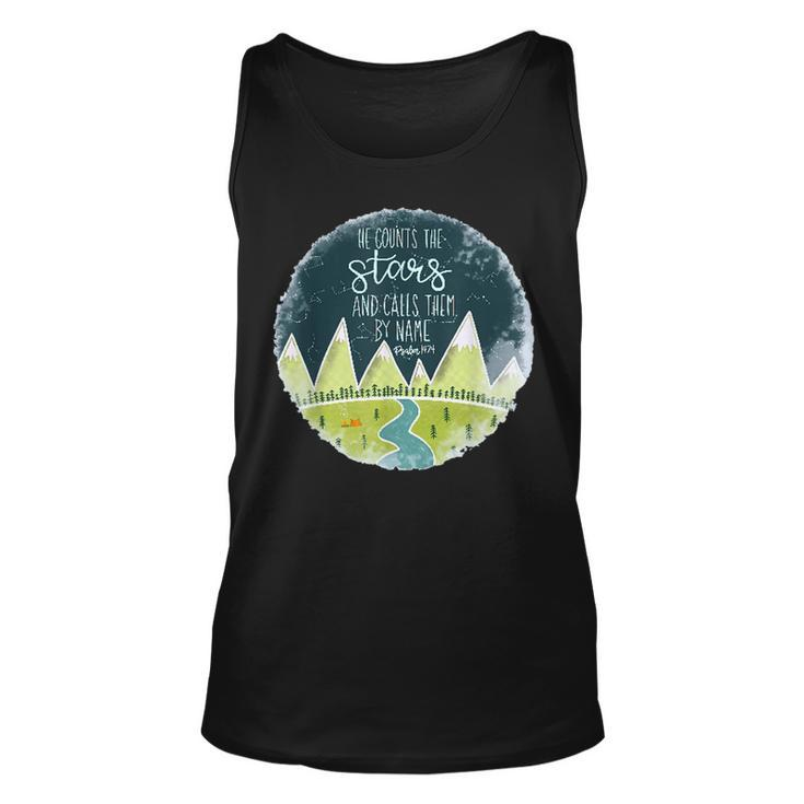He Counts The Stars And Calls Them All By Name Psalm 1474 Unisex Tank Top