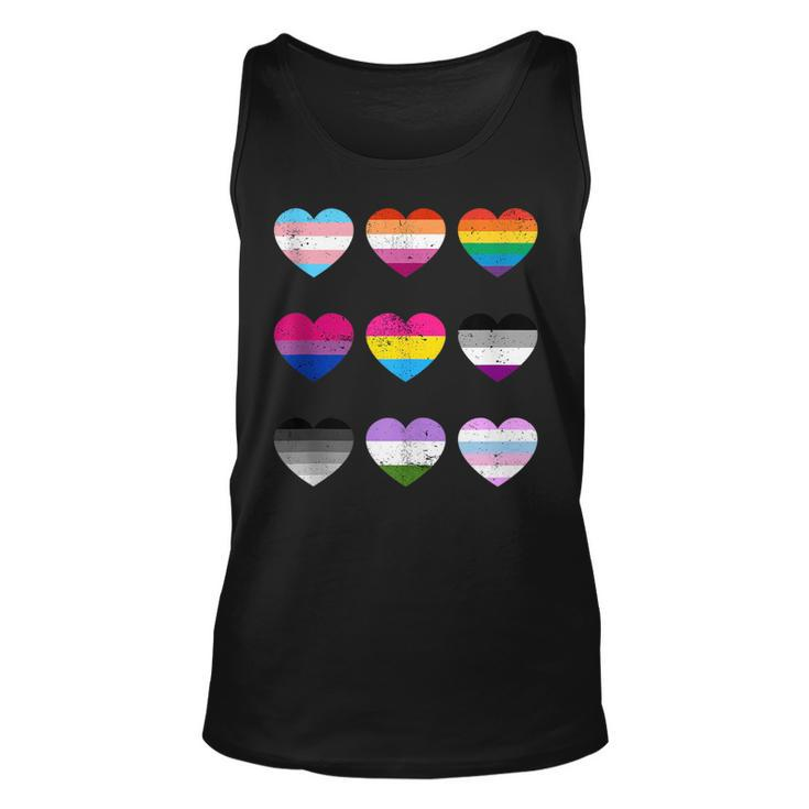 Heart Lgbt Flag Happy Pride Month Transgender Mtf Ftm Gays  Unisex Tank Top