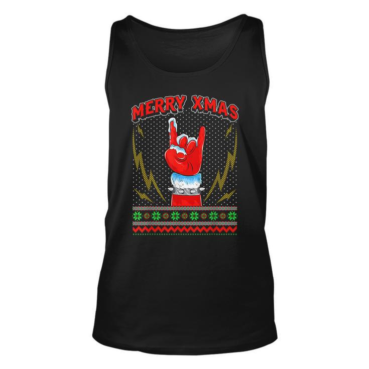 Heavy Metal And Rock Ugly Christmas Sweater Tank Top