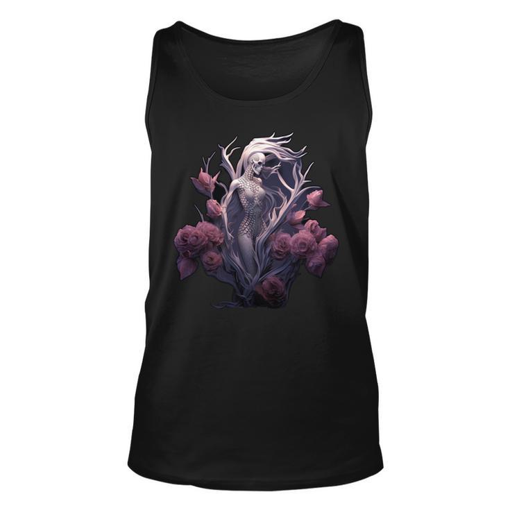 Hells Queen Rose Snake The Magical Gothic Skeleton Witch Unisex Tank Top