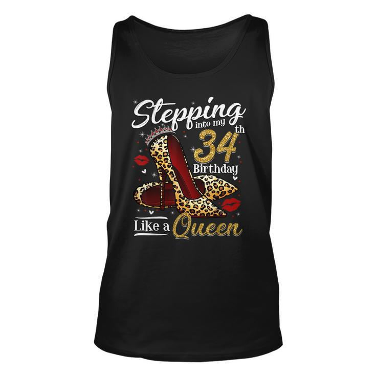 High Heels Stepping Into My 34Th Birthday 34 And Fabulous  Unisex Tank Top