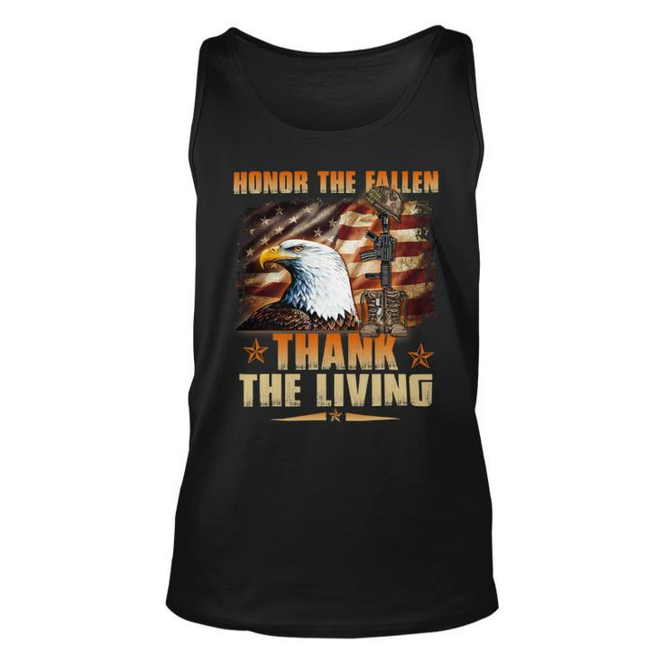 Honor The Fallen Thank The Living Memorial Dayveterans Day 42 Unisex Tank Top