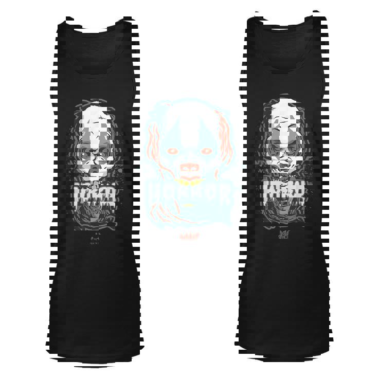 Horror Addict Scary Clown Mask Halloween Party Scary Clown  Tank Top