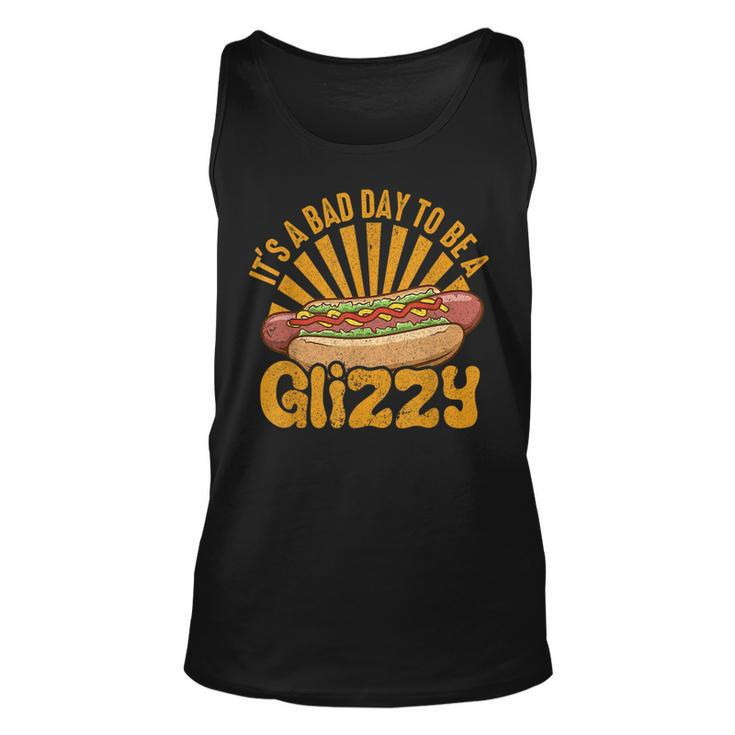 Hot Dog Vintage Funny Saying It’S A Bad Day To Be A Glizzy  Unisex Tank Top