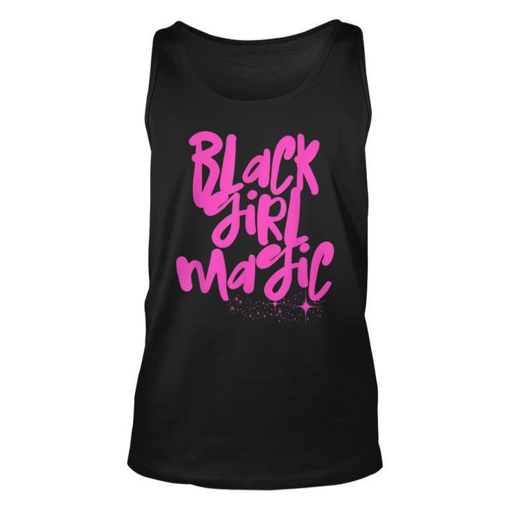 Hot Pink Black Girl Magic Stars Melanin Black Queen Woman Unisex Tank Top