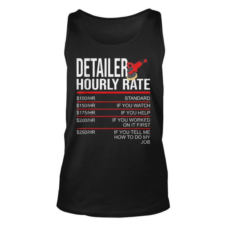 Hourly Rate Car Detailer For Detailing Unisex Tank Top
