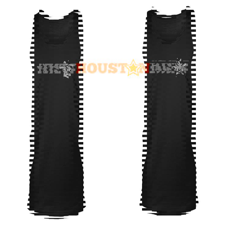 Houston Vintage Retro Star Colors Unisex Tank Top