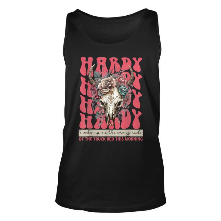Humor Hardy I Woke Up On The Wrong Side Of The Truck Bed Tank Top