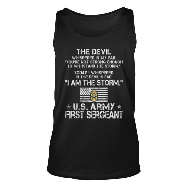 I Am The Storm Us Army E8 First Sergeant  Unisex Tank Top