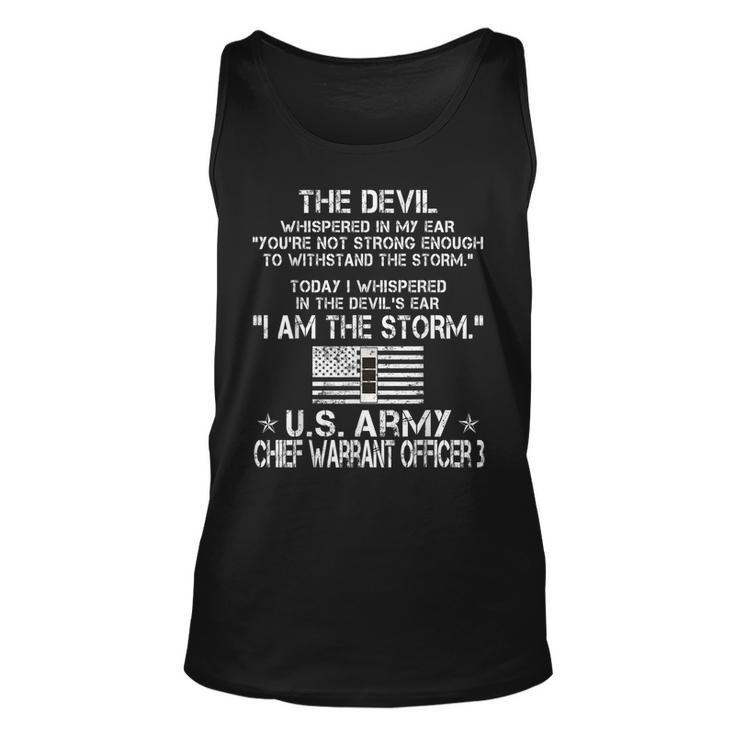 I Am The Storm Us Army W3 Chief Warrant Officer 3  Unisex Tank Top