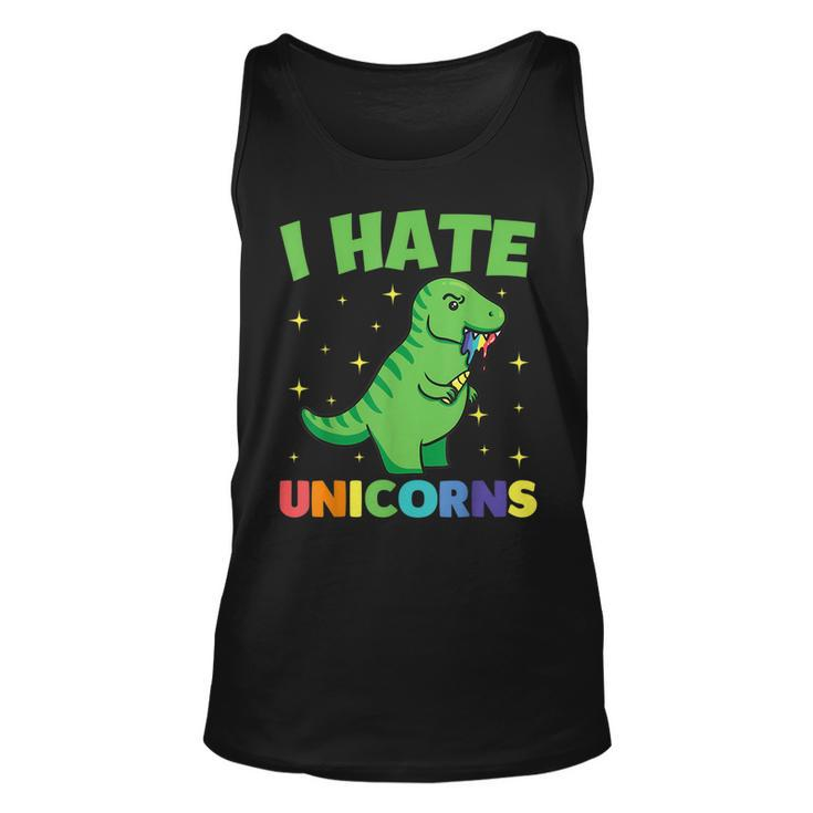 I Hate Unicorns  With Dinosaur Dinosaur Funny Gifts Unisex Tank Top
