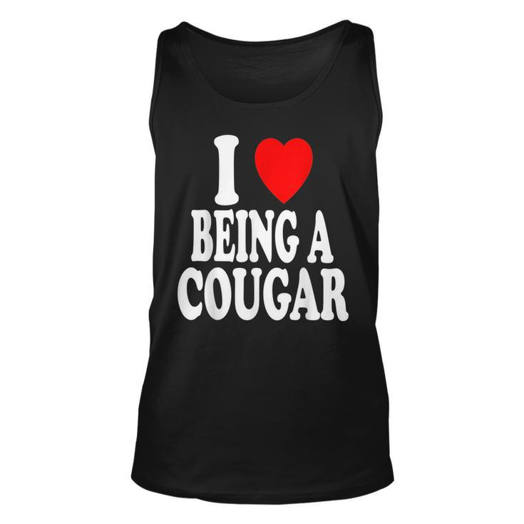 I Heart Love Being A Cougar Hot Older Woman  Unisex Tank Top