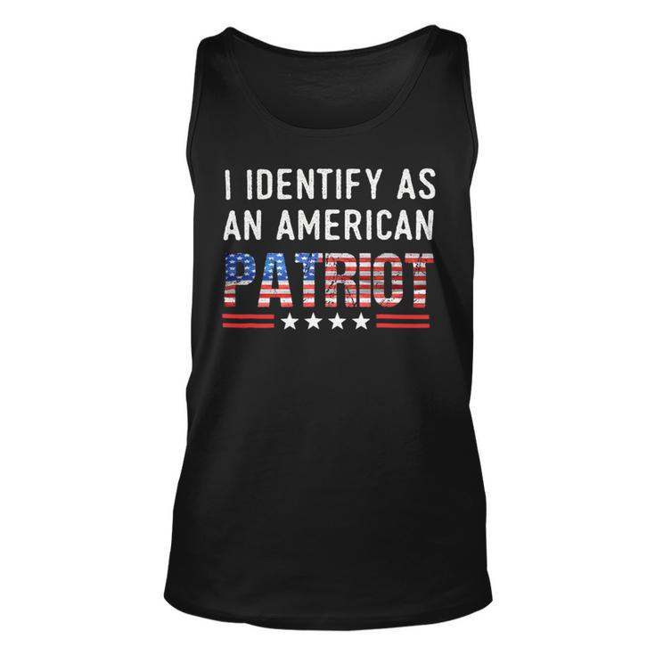I Identify As An American Patriot Veterans Patriotism Unisex Tank Top