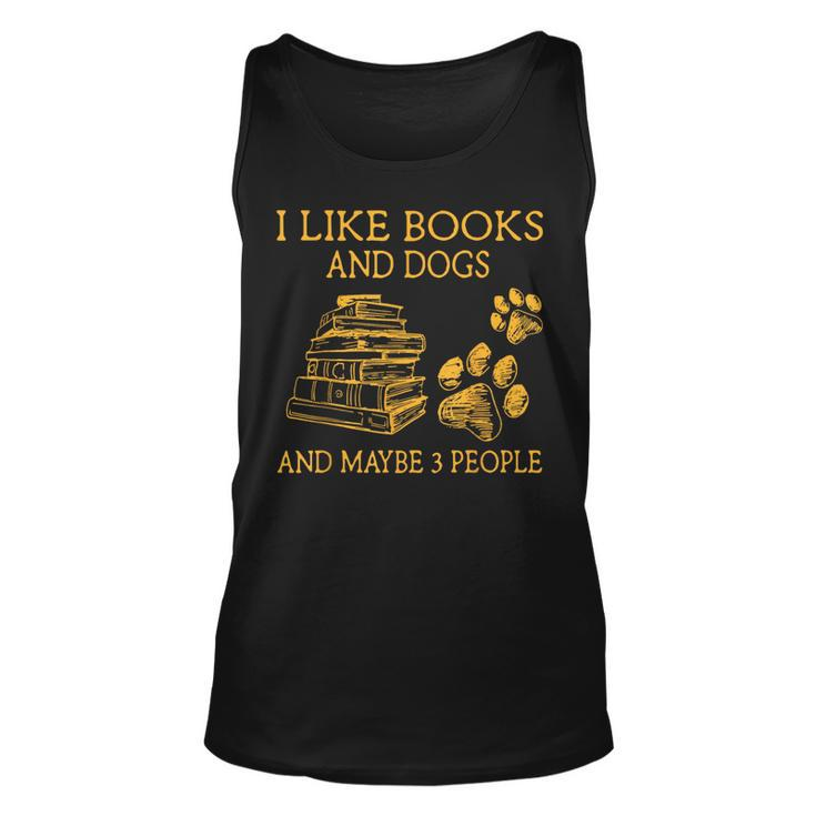 I Like Books And Dogs And Maybe 3 People Vintage Unisex Tank Top