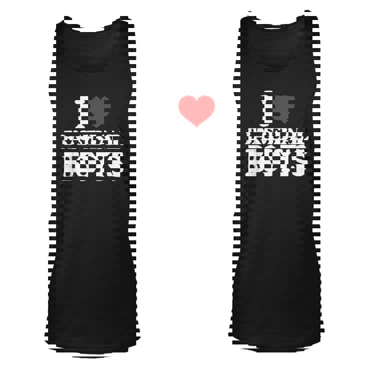 I Love Baseball Boys I Heart Baseball Boys Funny  Unisex Tank Top