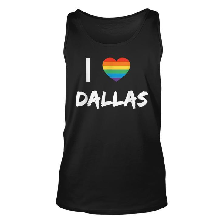 I Love Dallas Gay Pride Lbgt  Unisex Tank Top