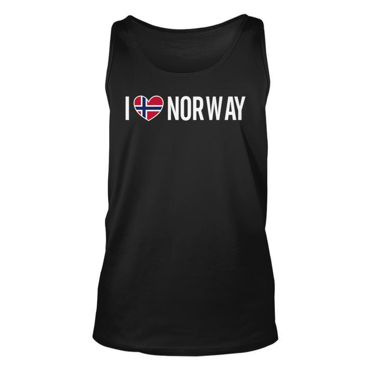 I Love Norway Norwegian Flag Oslo Nordic Norge Pride   Unisex Tank Top