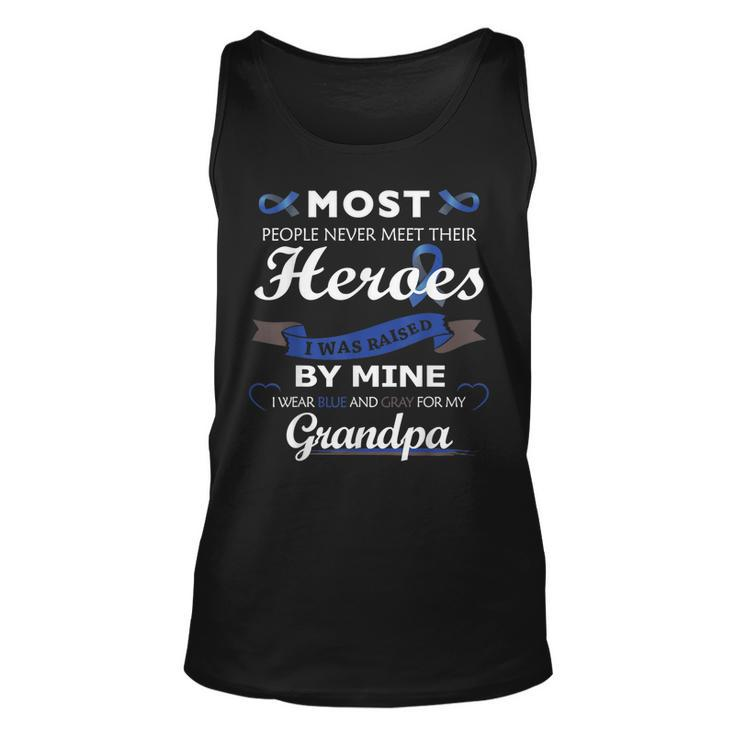 I Wear Blue For My Grandpa Diabetes Awareness Support Gift  Unisex Tank Top