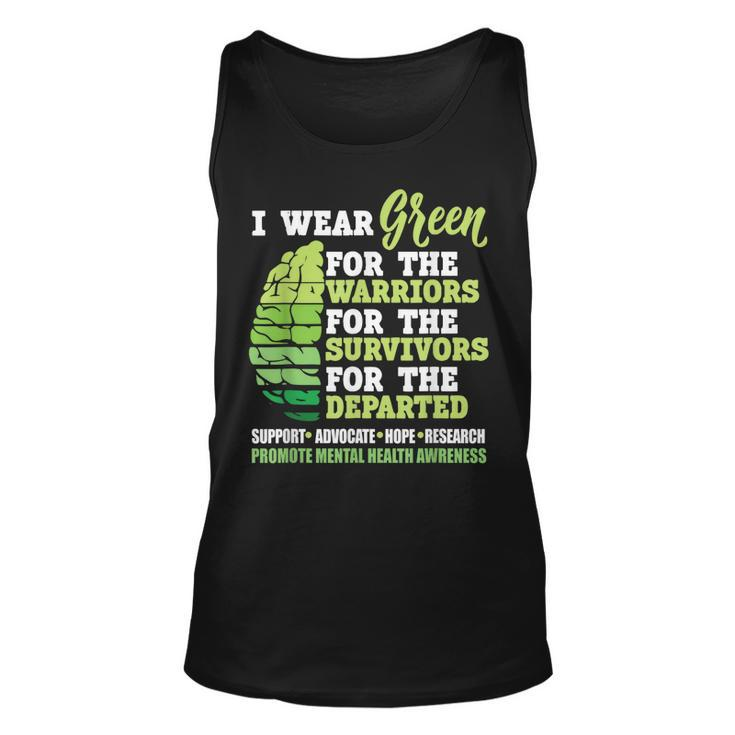 I Wear Green For The Warriors Mental Health Awareness Month Unisex Tank Top