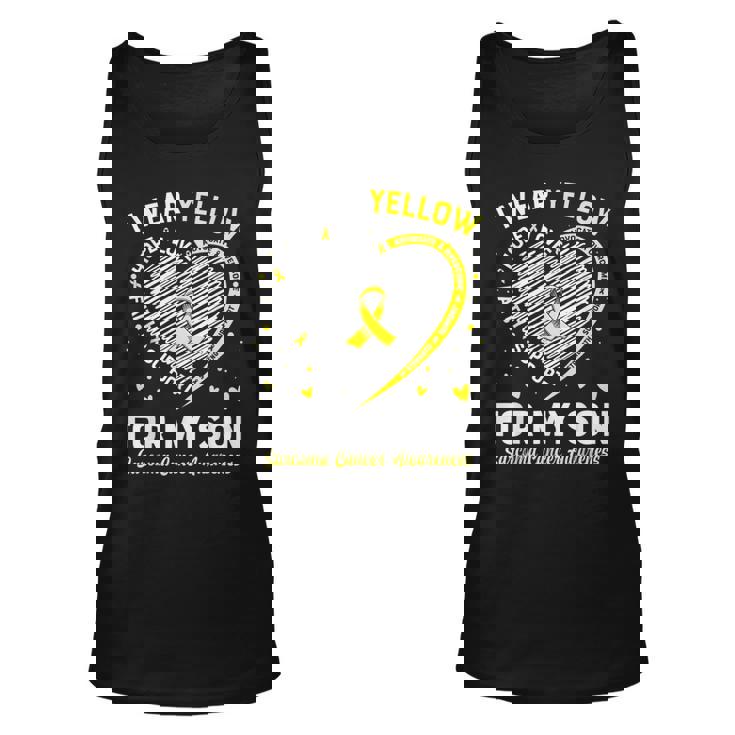 I Wear Yellow For My Son Sarcoma Cancer Awareness Unisex Tank Top I Wear Yellow For My Son Sarcoma Cancer Awareness Unisex Tank Top