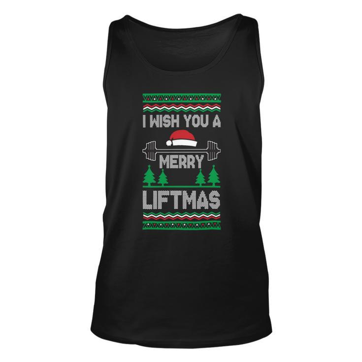 I Wish You A Merry Liftmas Fitness Trainer Unisex Tank Top