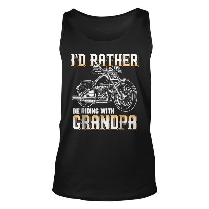 Id Rather Be Riding With Grandpa Biker  Unisex Tank Top