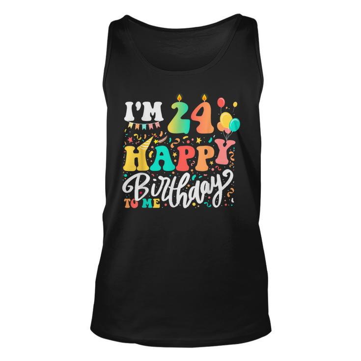 I'm 24 Years Old Happy Birthday To Me 24Th Birthday Colorful Tank Top