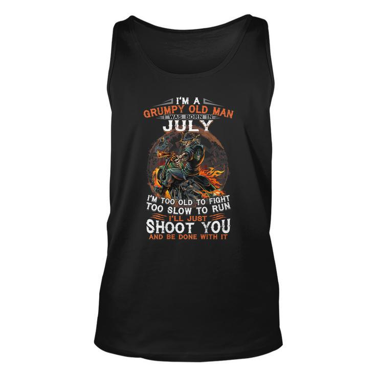 Im A Grumpy Old Man I Was Born In July  Gift For Mens Unisex Tank Top