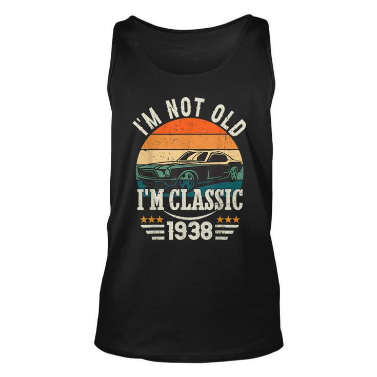 Im Classic Car 85Th Birthday Gift 85 Years Old Born In 1938 Unisex Tank Top