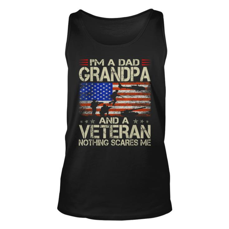 I'm A Dad Grandpa And Veteran Retro Papa Grandpa Tank Top