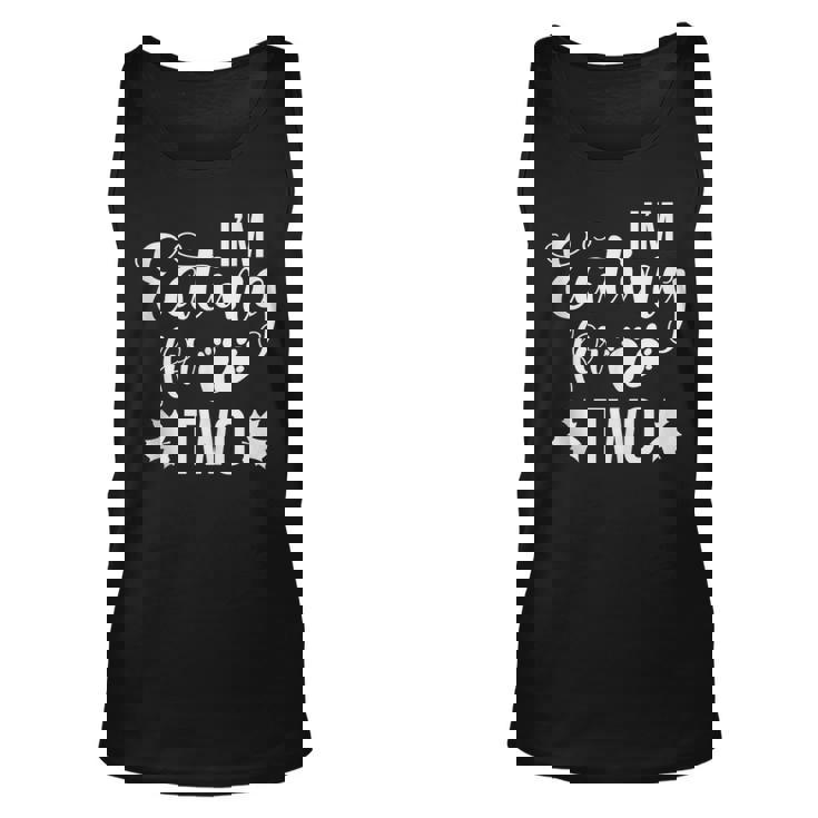 Im Eating For Two Funny Thanksgiving Gender Reveal Unisex Tank Top