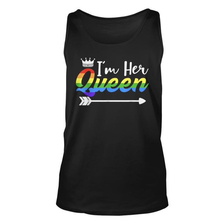 Im Her Queen Gay Girlfriend Outfit Matching Lesbian Couple  Unisex Tank Top