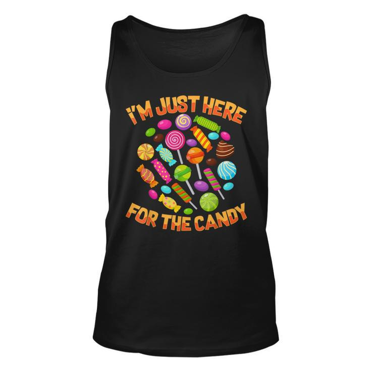 I'm Just Here For The Candy Halloween Pun Tank Top