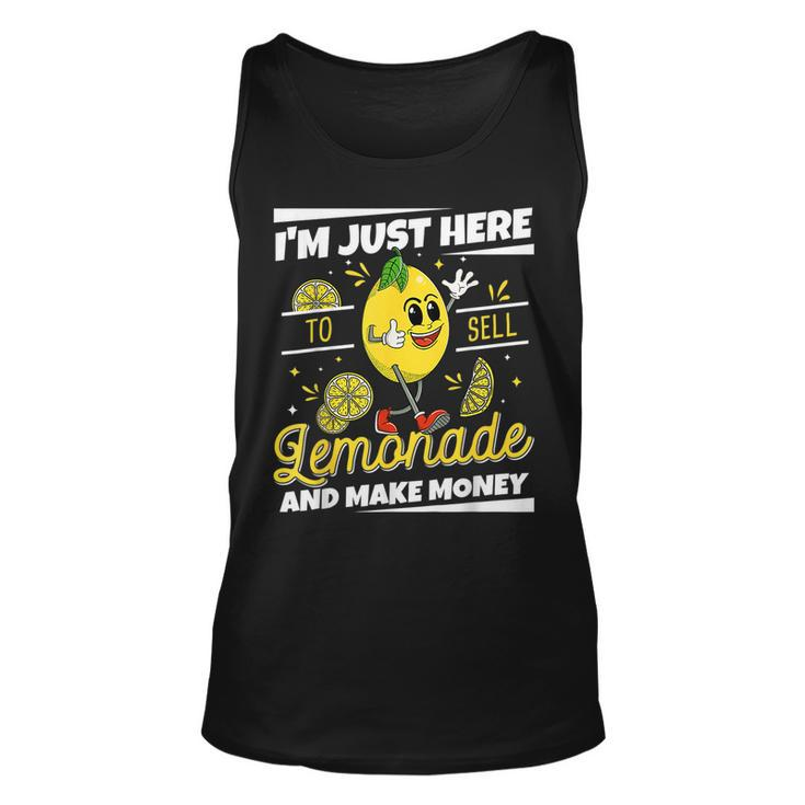 Im Just Here To Sell Lemonade Stand Boss Funny Lemon Juice  Unisex Tank Top