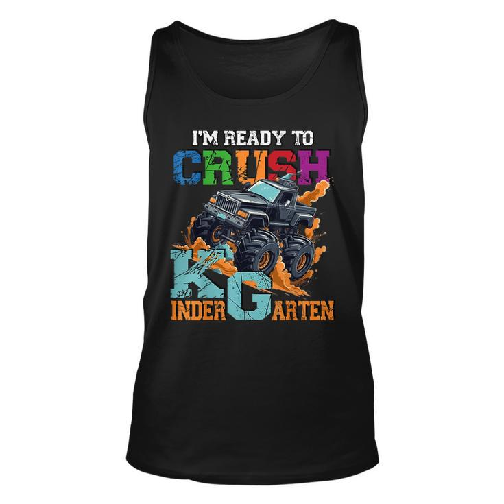 Im Ready To Crush Kindergarten Monster Truck Dinosaur Boys  Unisex Tank Top