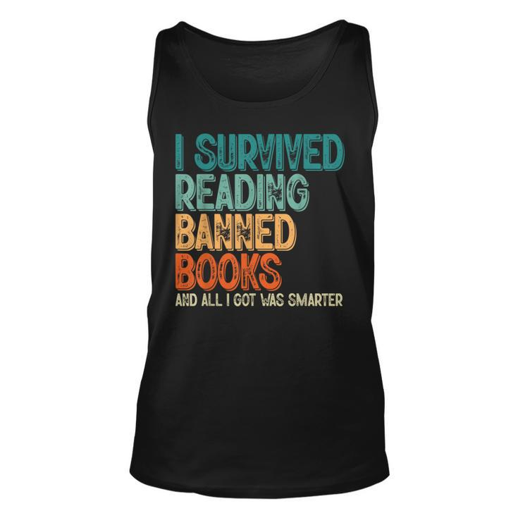Im With The Banned  I Survived Reading Banned Books  Unisex Tank Top