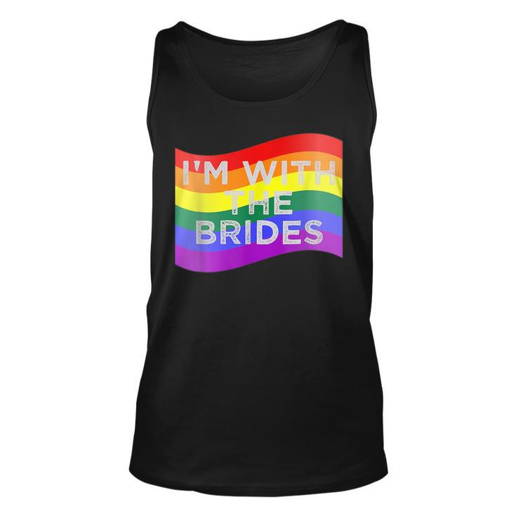Im With The Brides Lesbian Gay Wedding Party  Unisex Tank Top