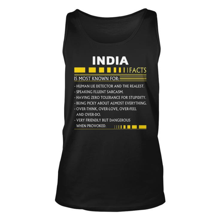 India Name Gift India Facts V2 Unisex Tank Top