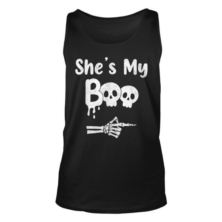Ing Halloween Pajama Couples She’S My Boo Skull Face Tank Top