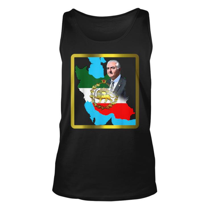 Iran's Flag With A Golden Lion And Sun With King Pahlavi Tank Top