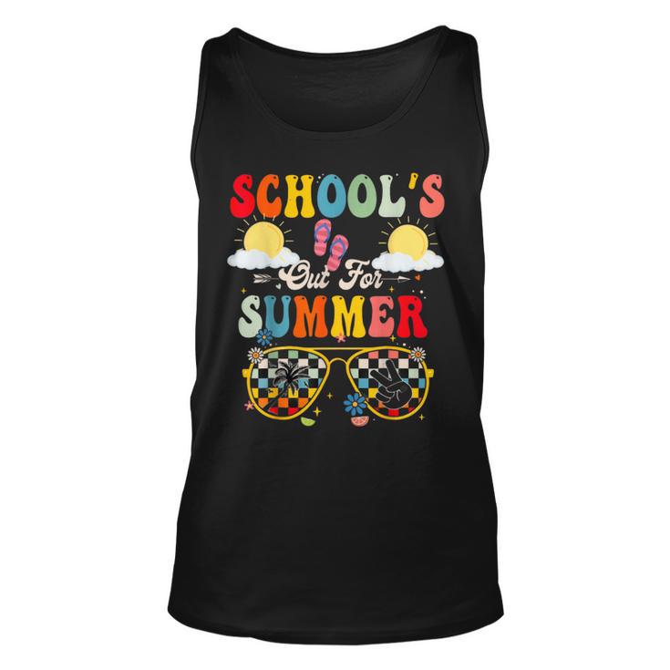 Is It Summer Break Yet Lunch Lady Last Day Of School Groovy Unisex Tank Top