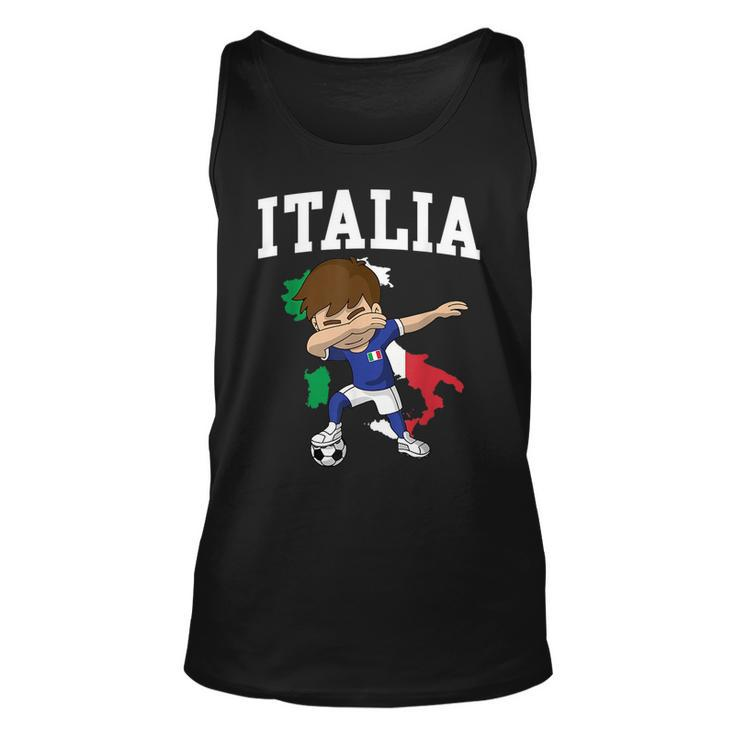 Italia Soccer Boy Italian Italy Flag Map Sports Team Coach  Unisex Tank Top