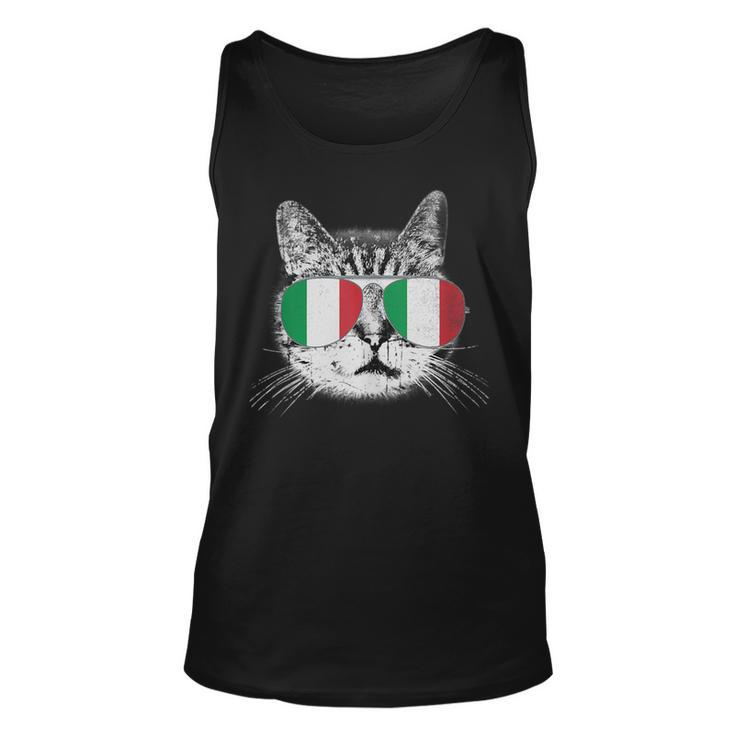 Italian Italy Flag Country Roots Cat Lover Pride Tank Top