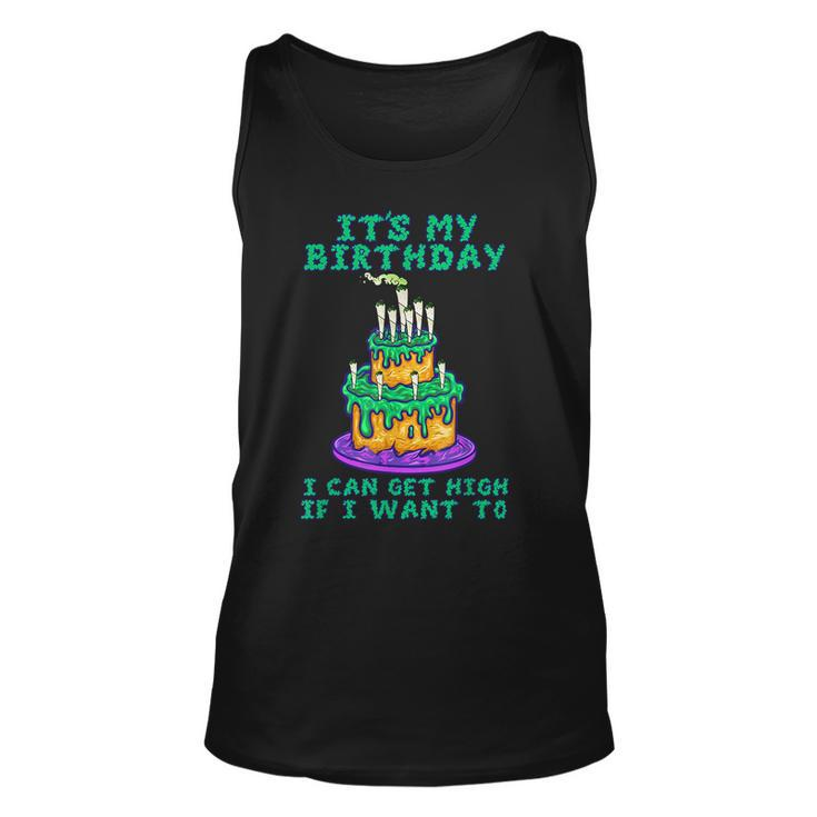 It's My Birthday Cannabis Marijuana 420 Birthday Cake Tank Top
