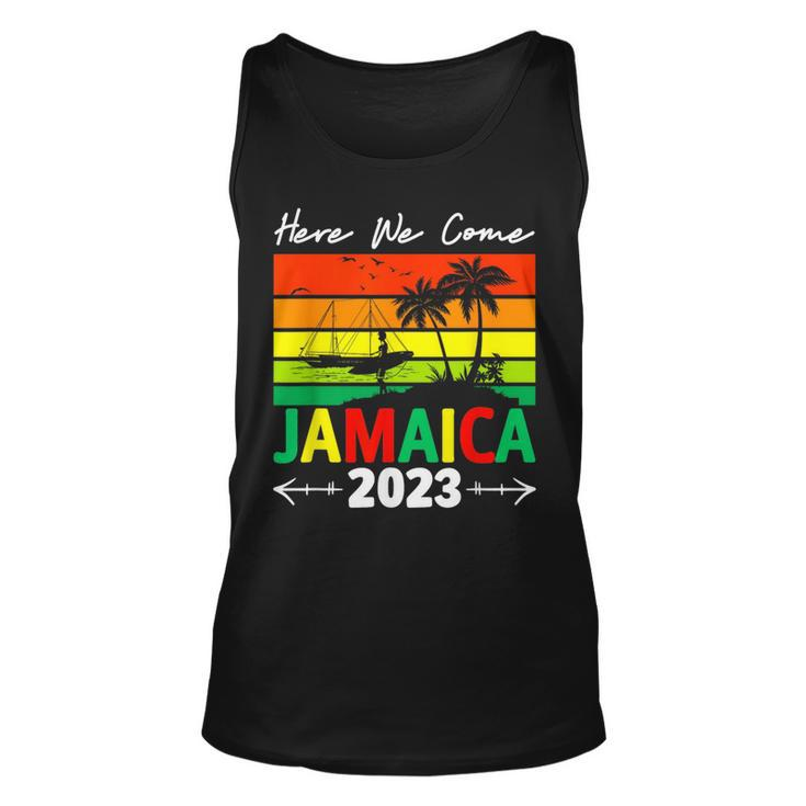 Jamaica Here We Come Matching Family 2023 Dream Vacation  Unisex Tank Top