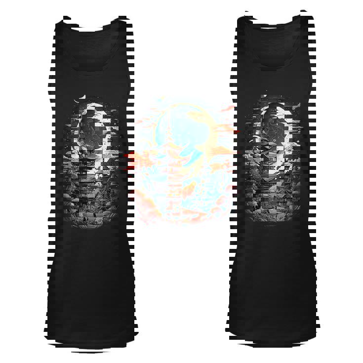 Japanese Temple Tokyo Asian Inspired Retro Japan  Unisex Tank Top